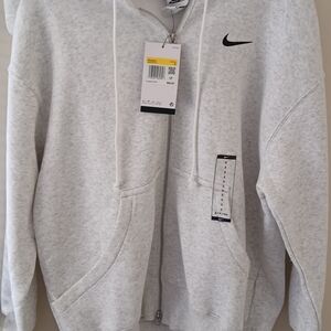 Nike Light Gray Full-Zip Hoodie